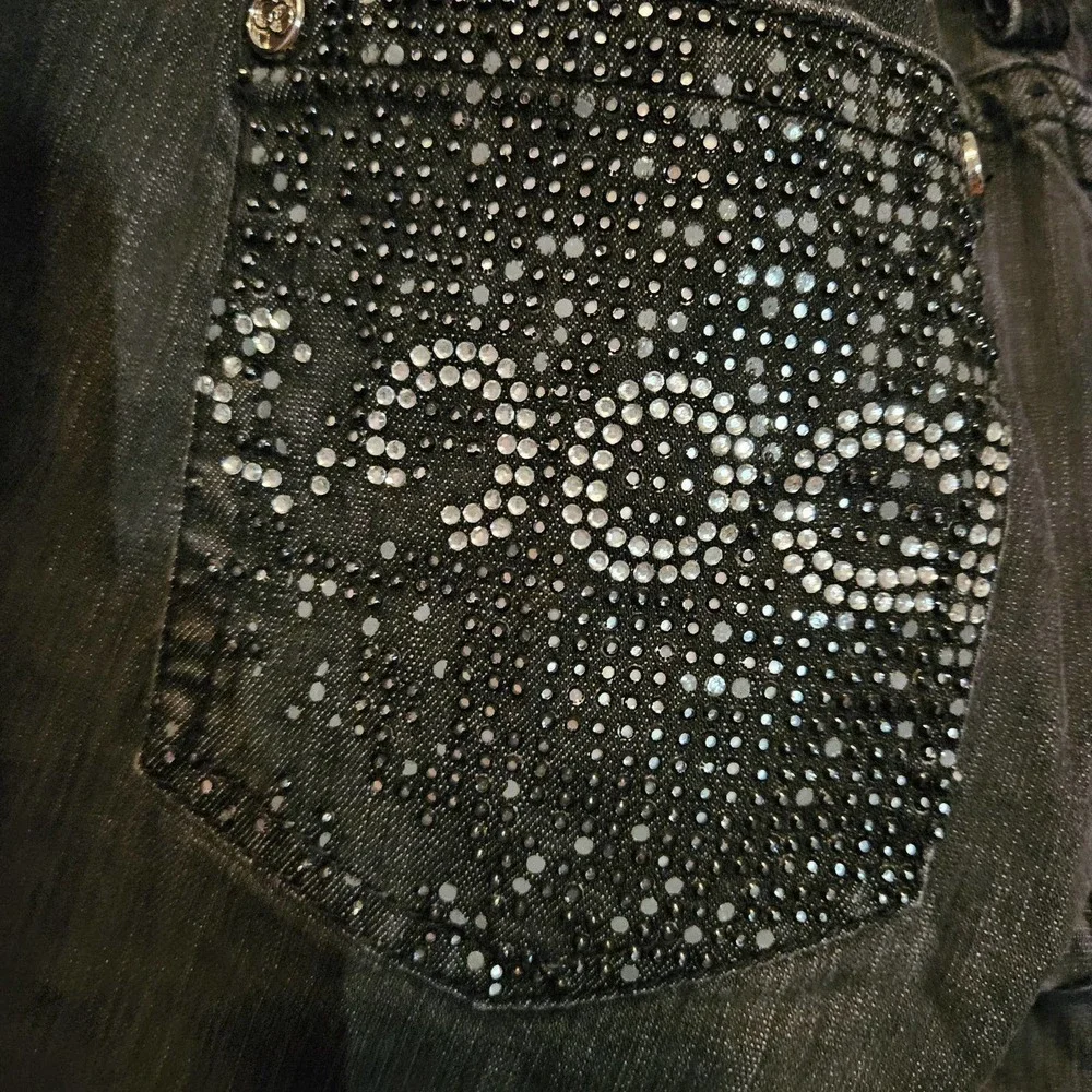 Coogi black rhinestone denim Size 13/14‎